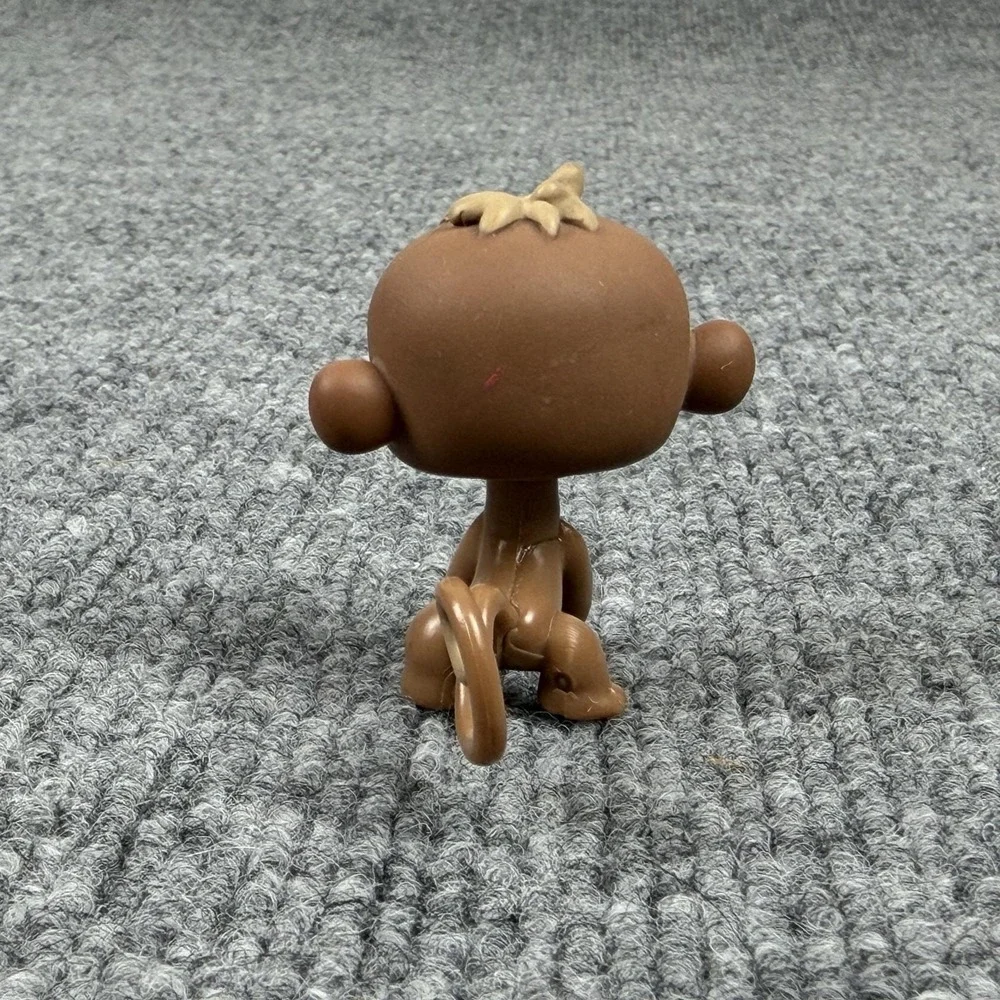 Hasbro Littlest Pet‎ Shop Brown Cute Monkey Mini Figure 2007 #564 LPS Toy 2007